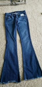 Kancan distressed flare jeans